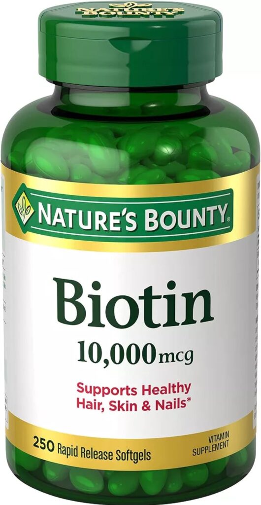 Biotin: As vitamin B is essential for healthy growth of your hair