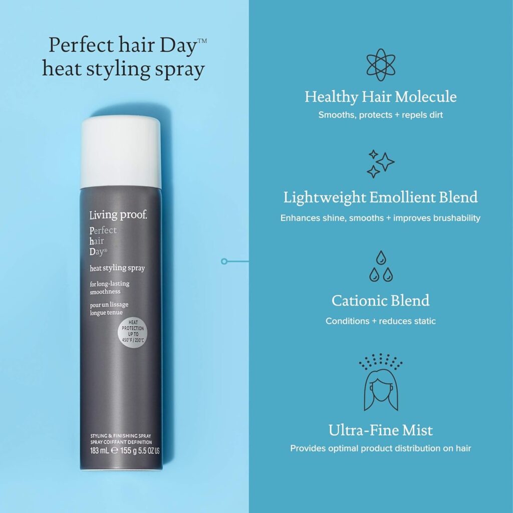 Living Proof Perfect Hair Day Heat Shield. This lightweight spray guards against straighteners, curlers, and blow dryers.
