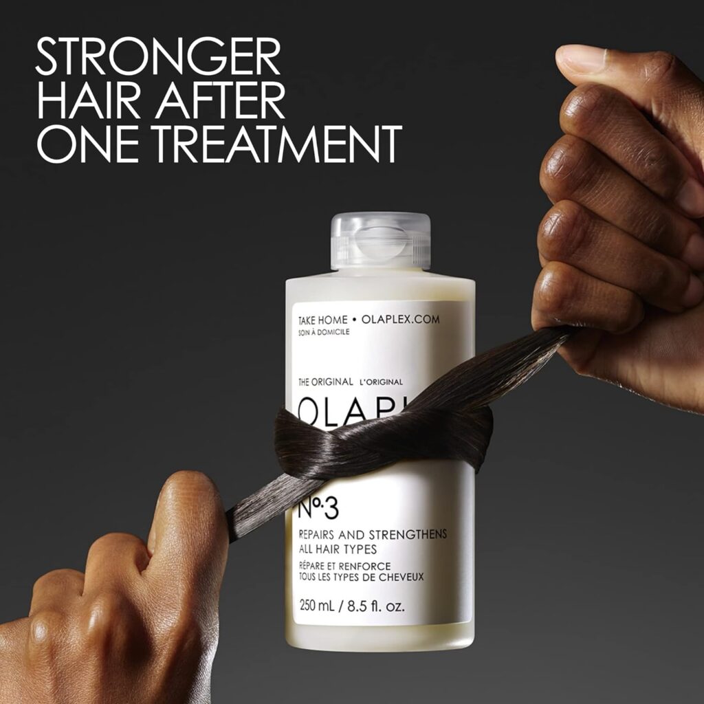 Damaged Hair: Olaplex No. 3 Hair Perfector, This intensive treatment mends broken bonds and restores strength and shine.
