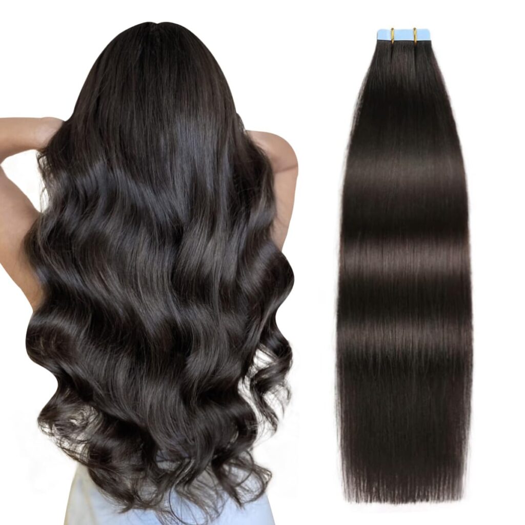 Tape-in extensions: These extensions are bonded to your natural hair with medical-grade adhesive.