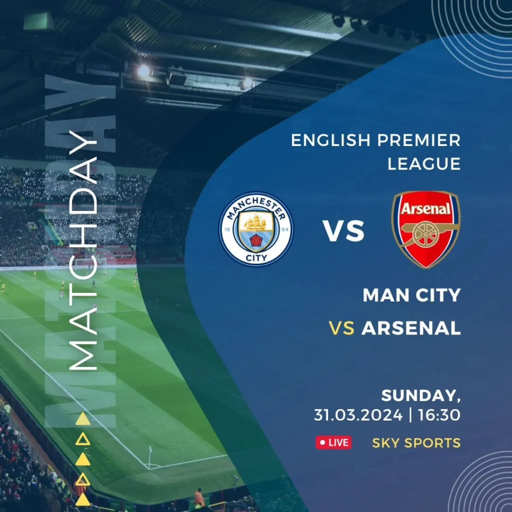 Manchester City vs Arsenal: City Favored in Tight Title Clash
