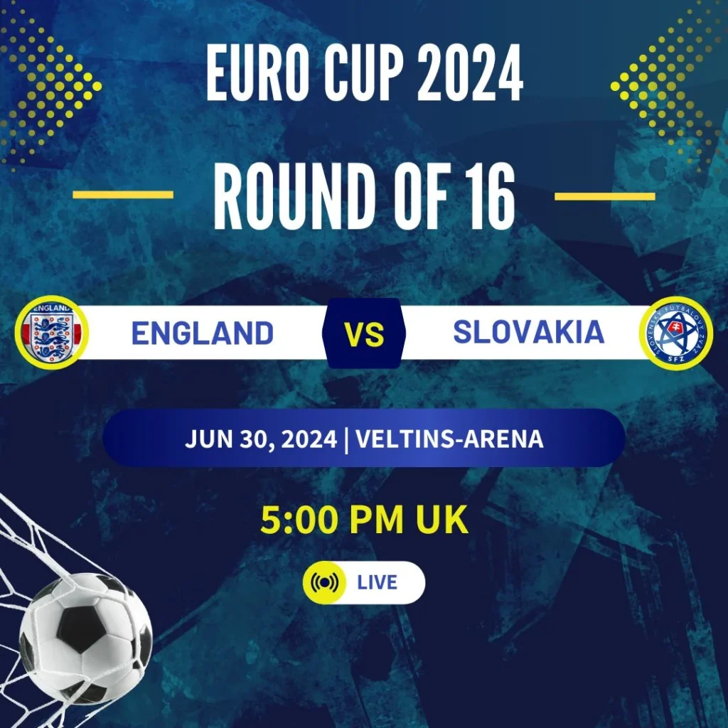 England vs Slovakia: Euro 2024 Knockout Round Clash