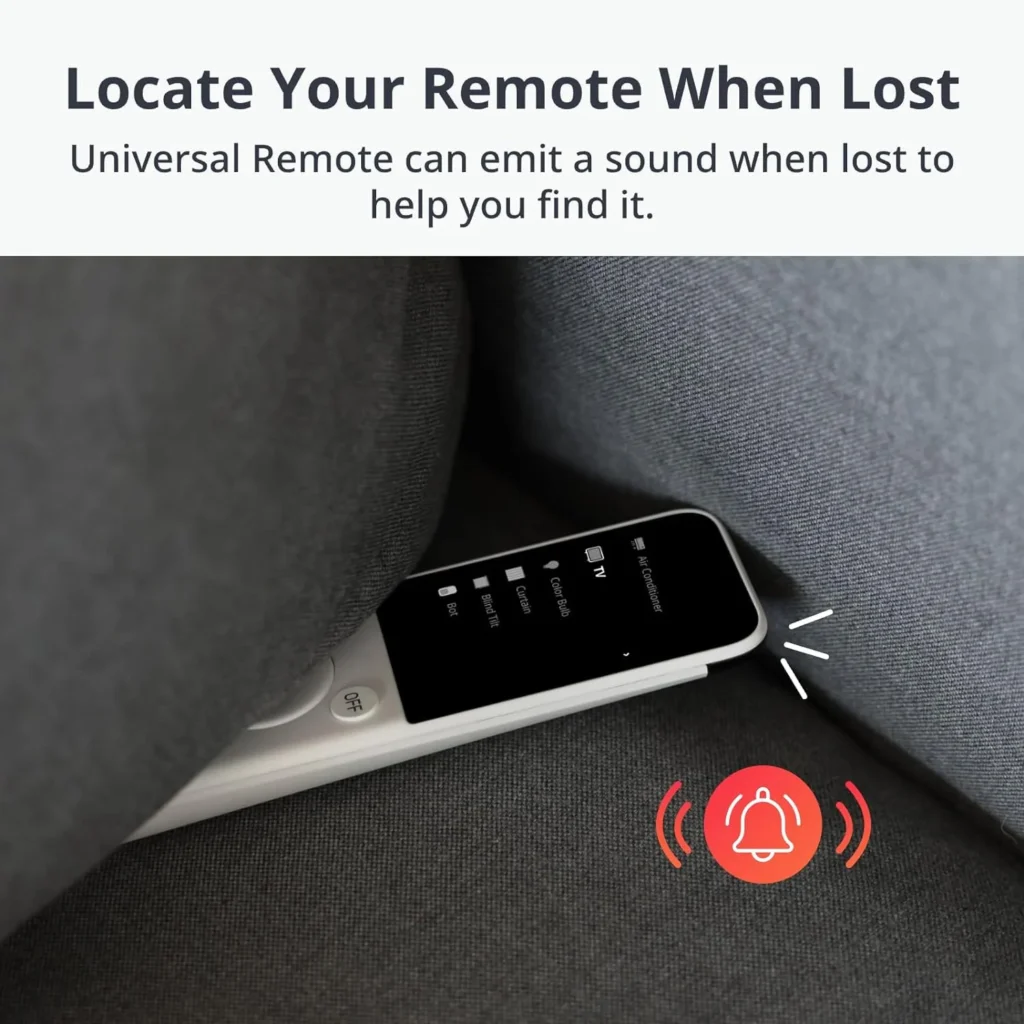 The SwitchBot app's "Find My Remote" feature makes it easy to locate the missing device with a simple sound prompt.