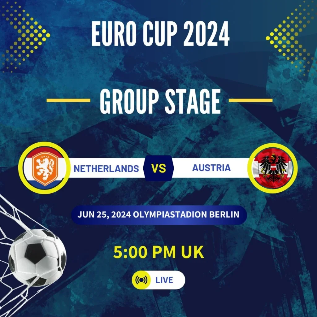Netherlands vs Austria: Battle for Group D Supremacy (Euro 2024)