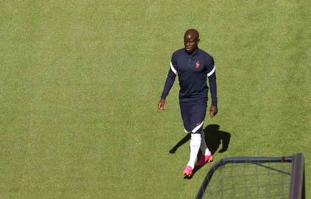  France's N'Golo Kante during training Pool 