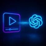 A digital illustration showing the Sora 2 logo and a video timeline icon, representing the new longer AI video generation times for free and Pro users, including the Storyboard feature.